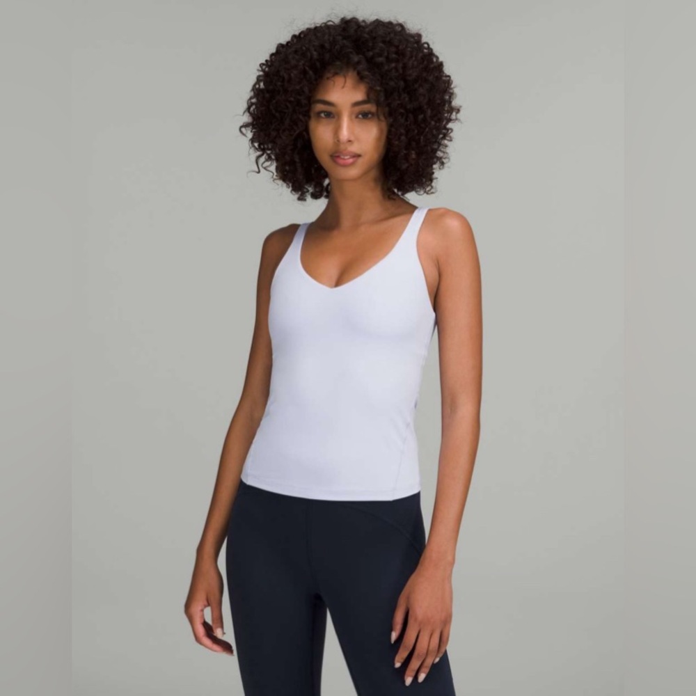 lululemon athletica White V-Neck Tank Top